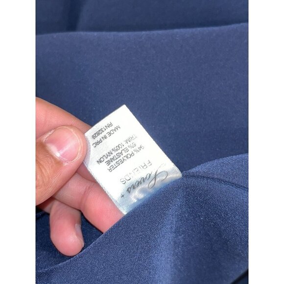 Lovers and Friends Navy Blue Helena Gown Maxi Dress Women size 4 - Picture 11 of 12